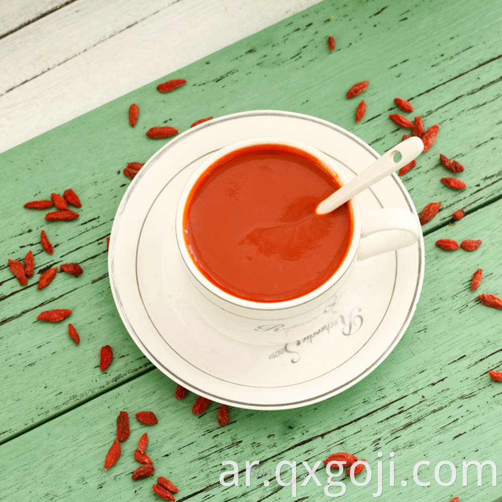 organic goji juice with nutritions